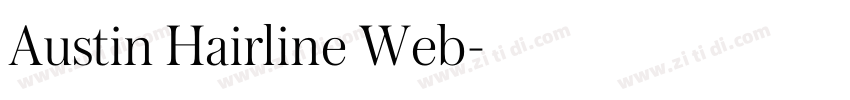 Austin Hairline Web字体转换